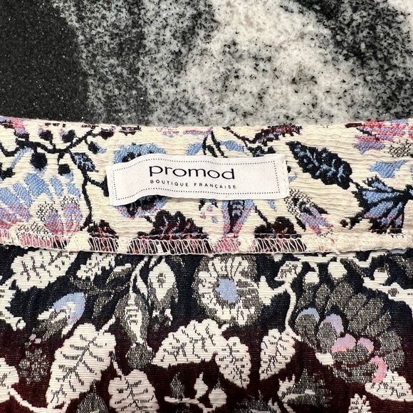 PROMOD jacquard mini skirt in blues and oranges - Picture 7 of 10